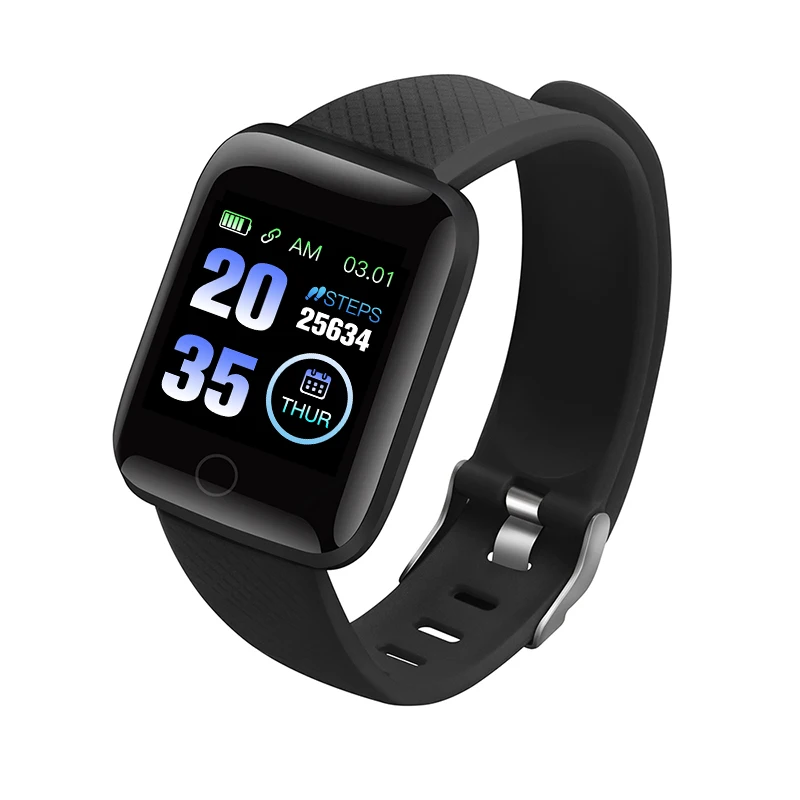 

Amazon Hot Selling full display Smart Watch 116 Plus Wrist Band Bracelet Blood Pressure Sport Wristband Fitness A6s Smartwatch
