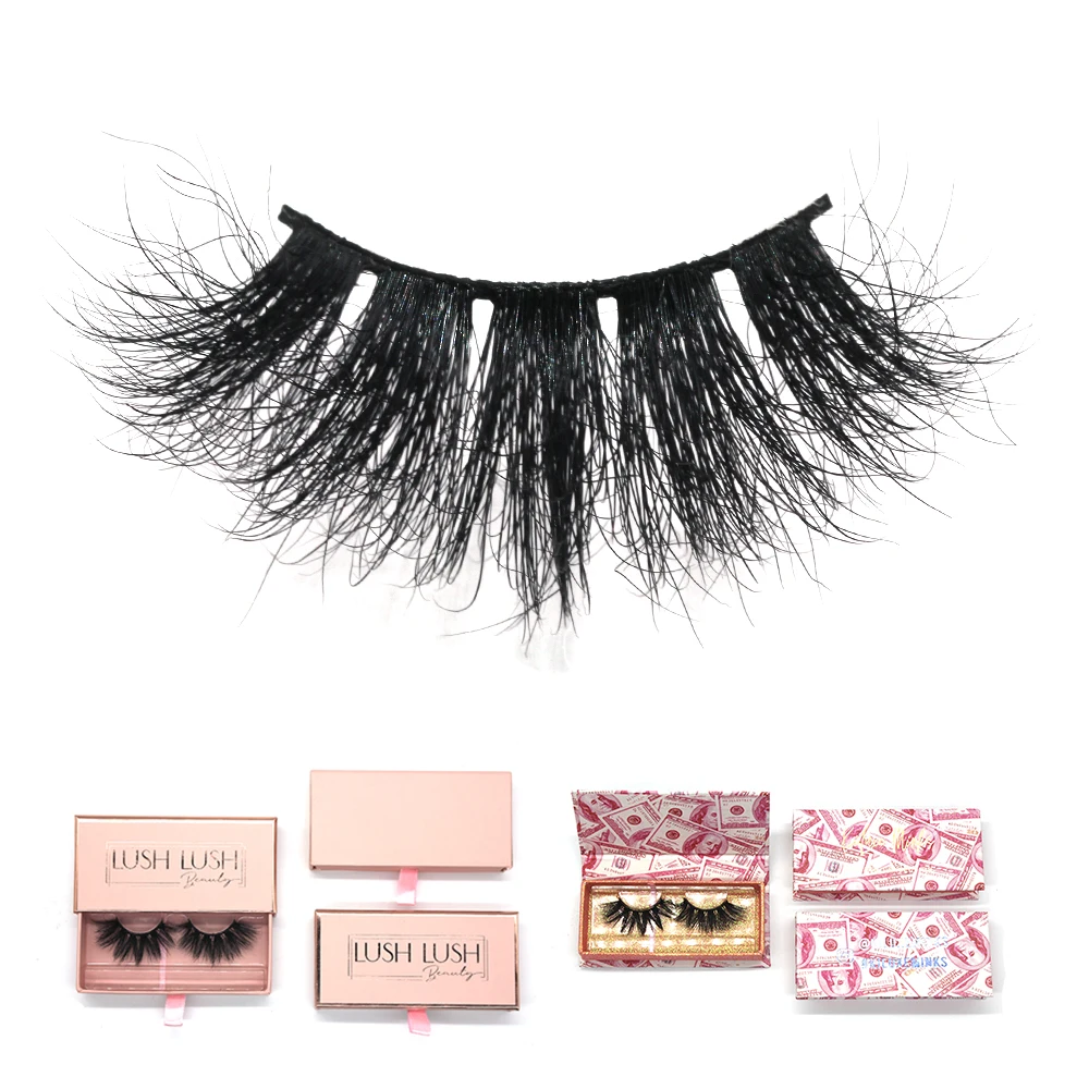 

872-885L wholesale fluffy 25mm 3d 100% mink eyelashes real mink eyelashes vendor