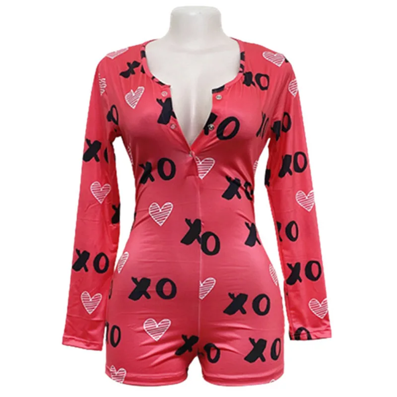 

New Sexy Onsie Pajamas Adult Romper Valentines Day Onesie For Women, 21 color