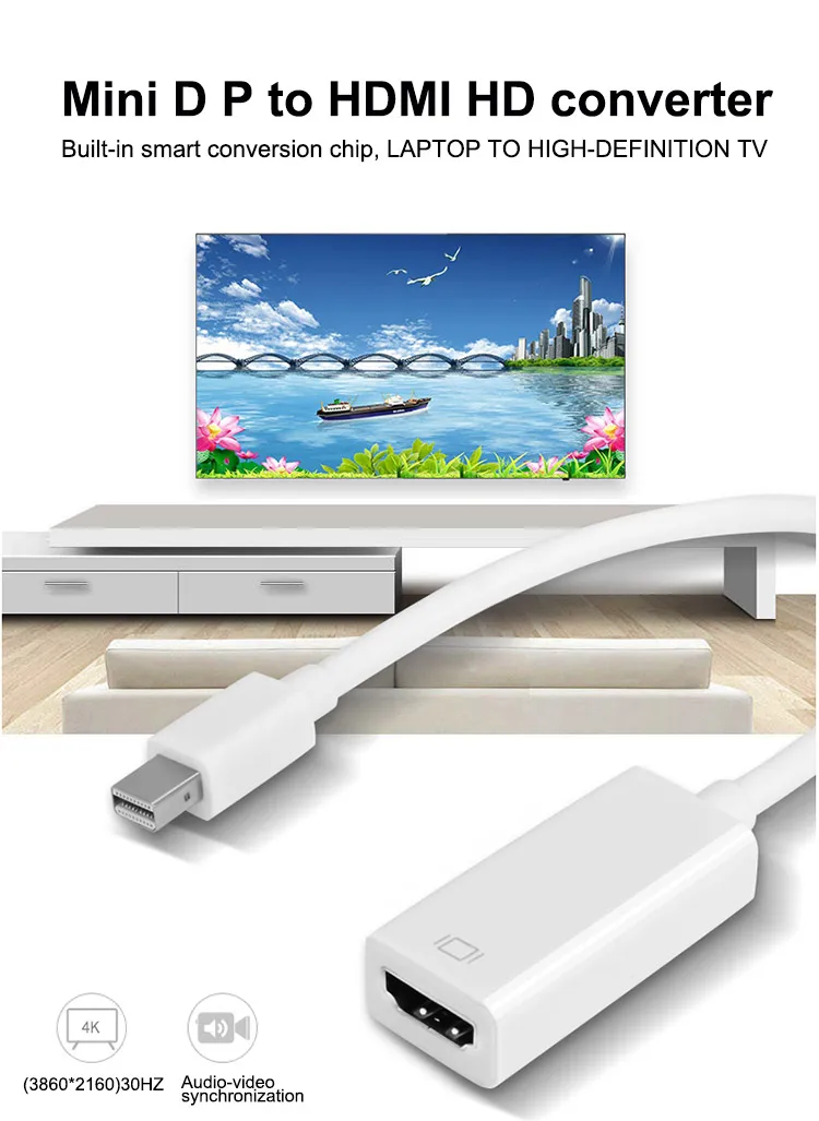 SIPU Mini DP to HD-MI Cable Gold Plated Mini Display Port to HDTV Cable - ANKUX.COM