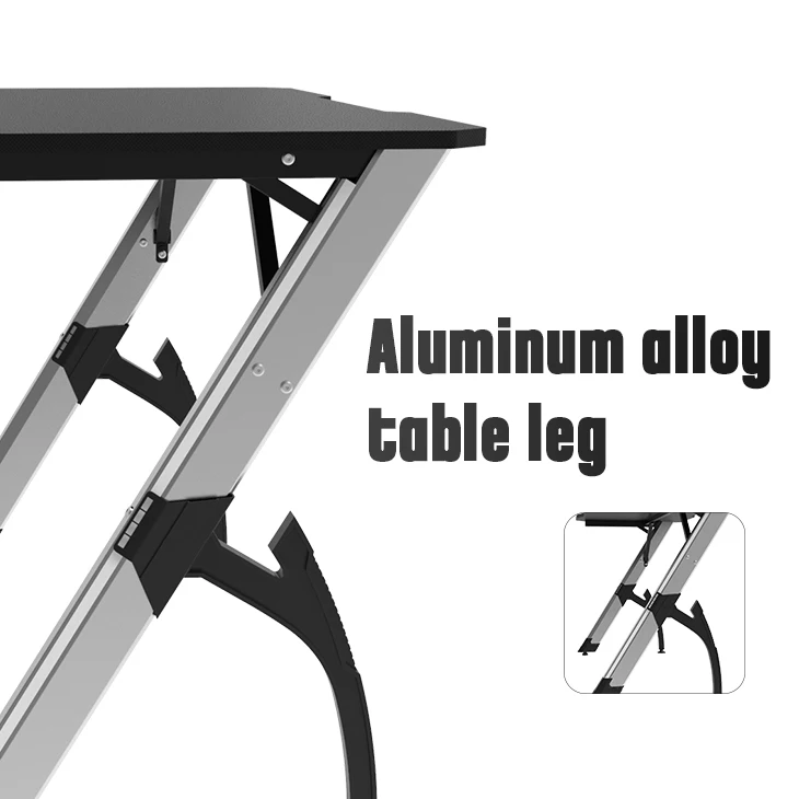 
R Shaped Computer PC Gaming Desk Gaming Table For Internet Cafe 