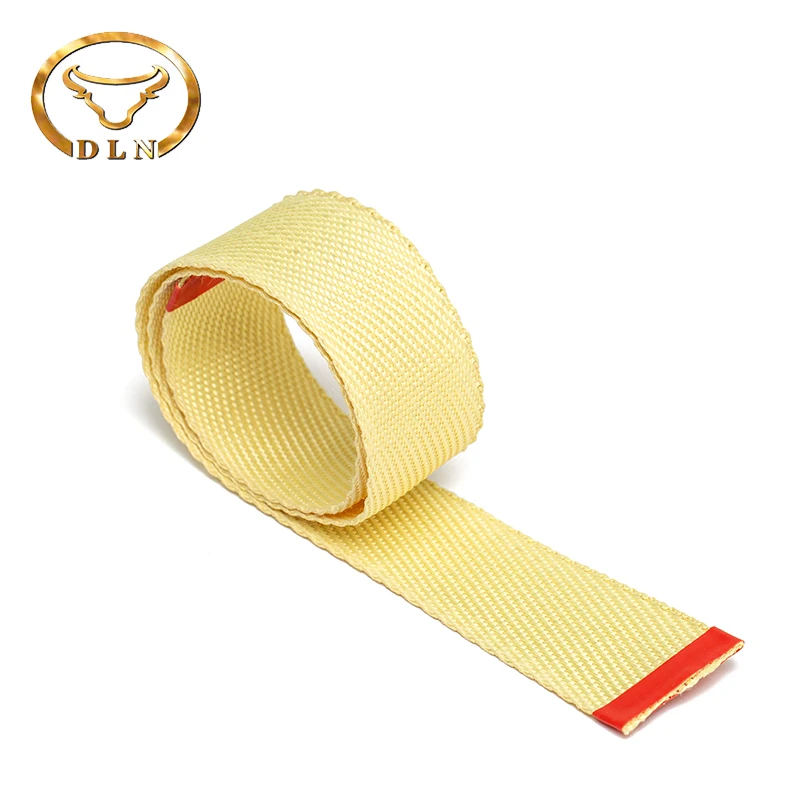 
High temperature resistant and abrasion resistant yellow aramid tapes width from 25mm to 100mm 