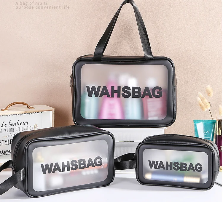 

2021 Hot Selling Transparent Swimwear Packaging Swimsuit Makeup Pouch clear zipper Cosmetic Bag Lady Handbag, Nature/customized color