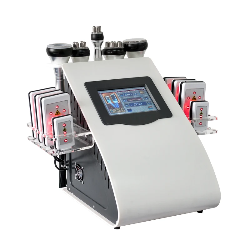 

6 in1 Vacuum Cavitation System RF Body Slimming Radio Frequency Skin Tightening Lipolaser Machine