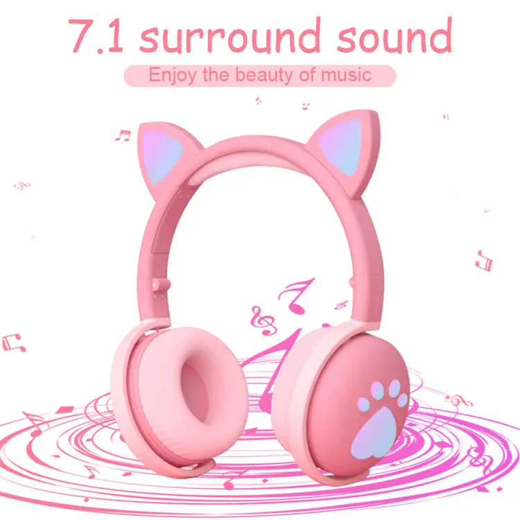 

Pink Headphone Wired 3.5mm Gaming High Quality Earphones Wired And Wireless