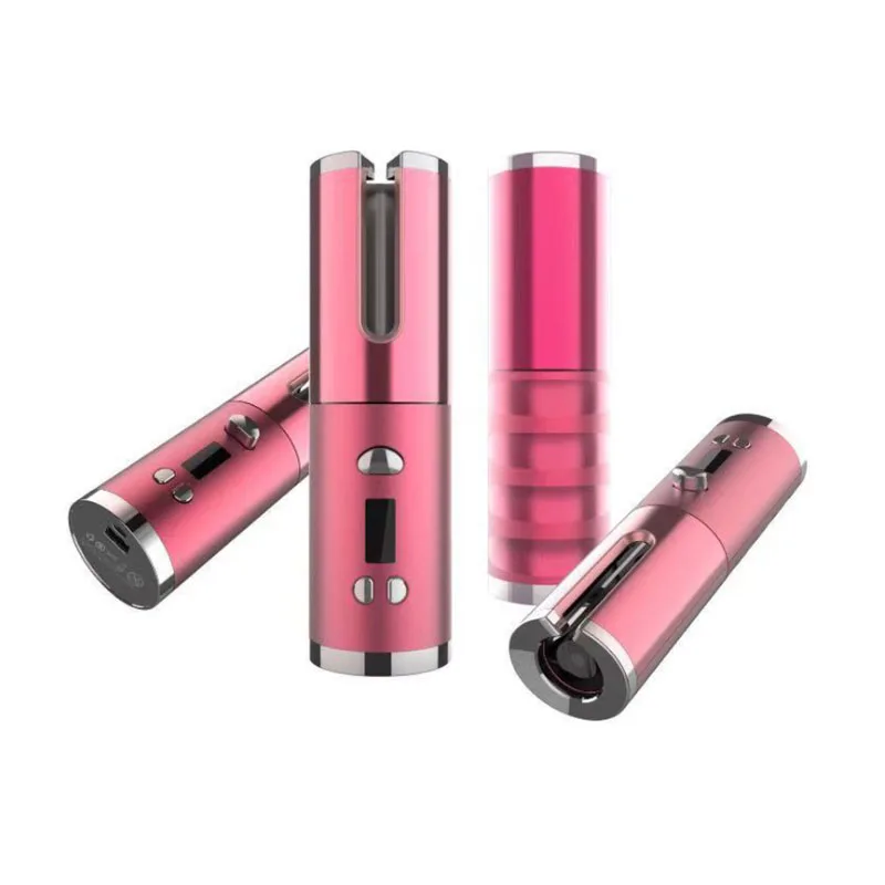 
Private Label Mini Usb Rechargeable Auto Cordless Rotating Magic Hair Curling Iron Wireless Electric Automatic Hair Curler 