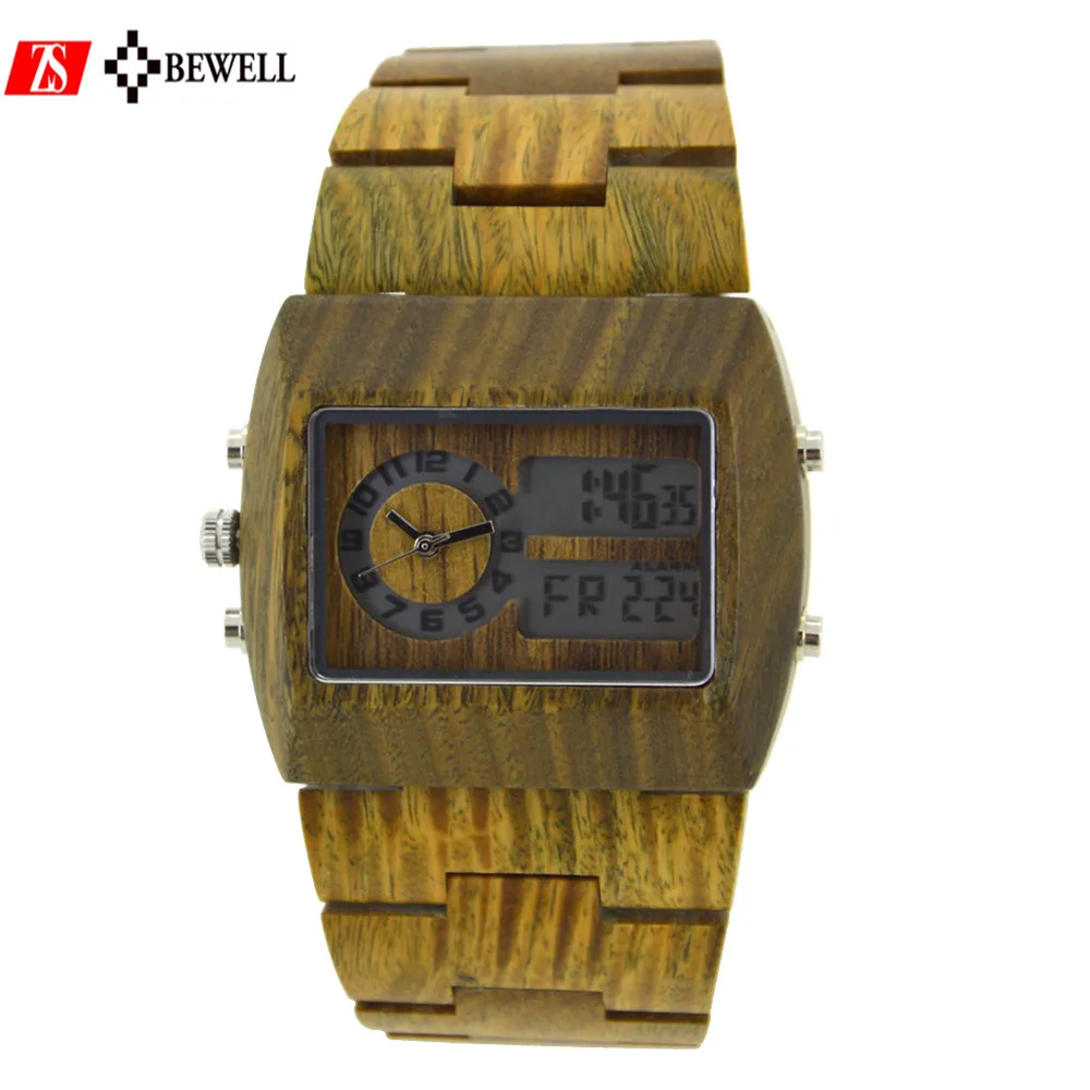 

Best selling Multi-function We Wood Wrist Watch men digital wood watch