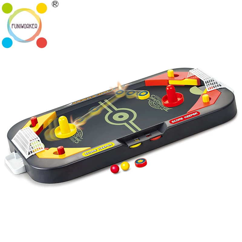 

Fashion indoor table top sport action soccer hockey game with 2 in 1 design