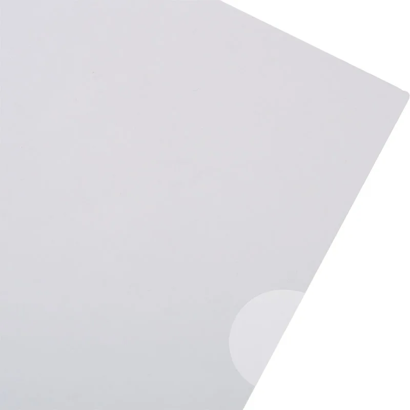 
US-E310 Plastic Clear Document Folder Project Pocket L shape File Folder 