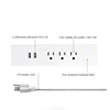 Yuson UL approved white American desktop recessed mounted 3 concealed US power socket with 2 USB ports power socket