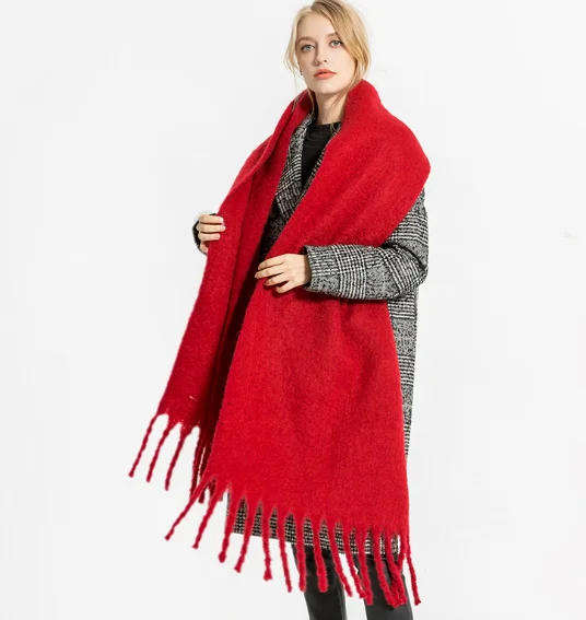 
2019 Souno hoe selling red plaid scarf long cashmere scarf fashion scarf women 