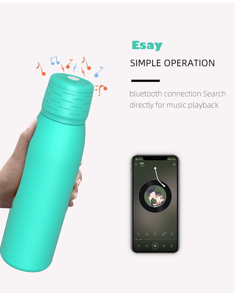 Custom Logo Outdoor Portable Smart Music Audio Safety Wireless Speaker Cup - ANKUX.COM