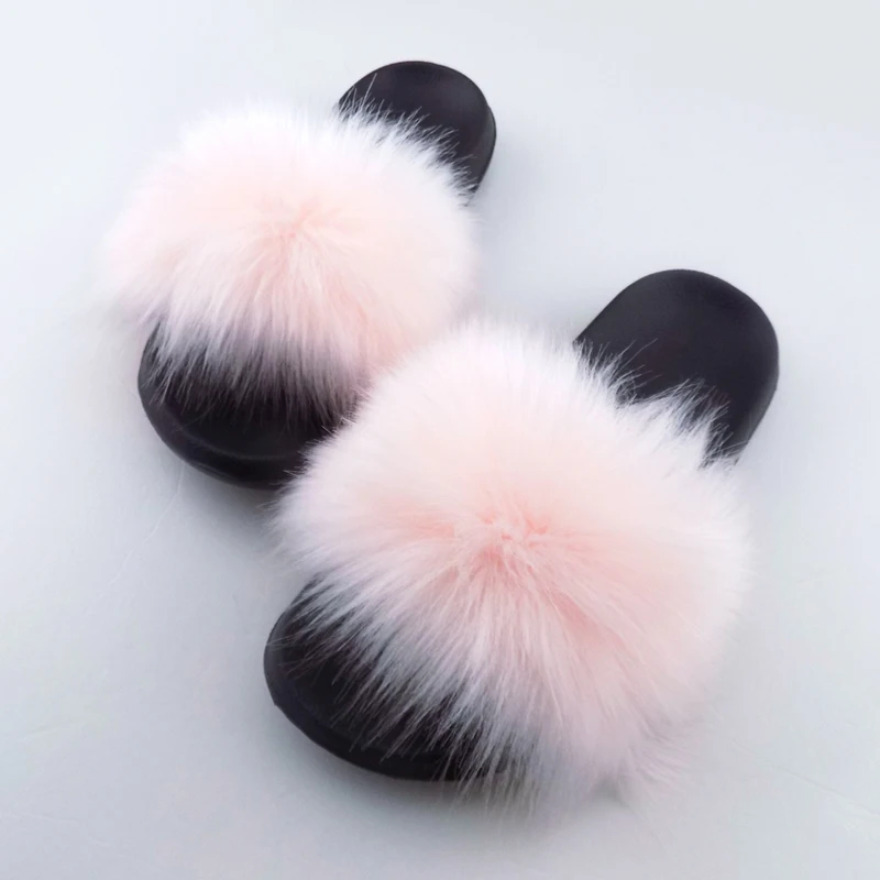 

Wholesale women's slippers furry slides fluffy animal indoor slippers, Red,green,blue,grey,black and so on