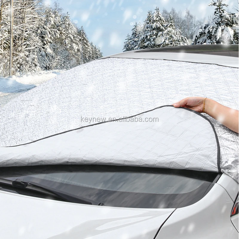 Bouclier magnétique de neige pour pare-brise de voiture, couverture de bloc  de neige en tissu argenté, pour