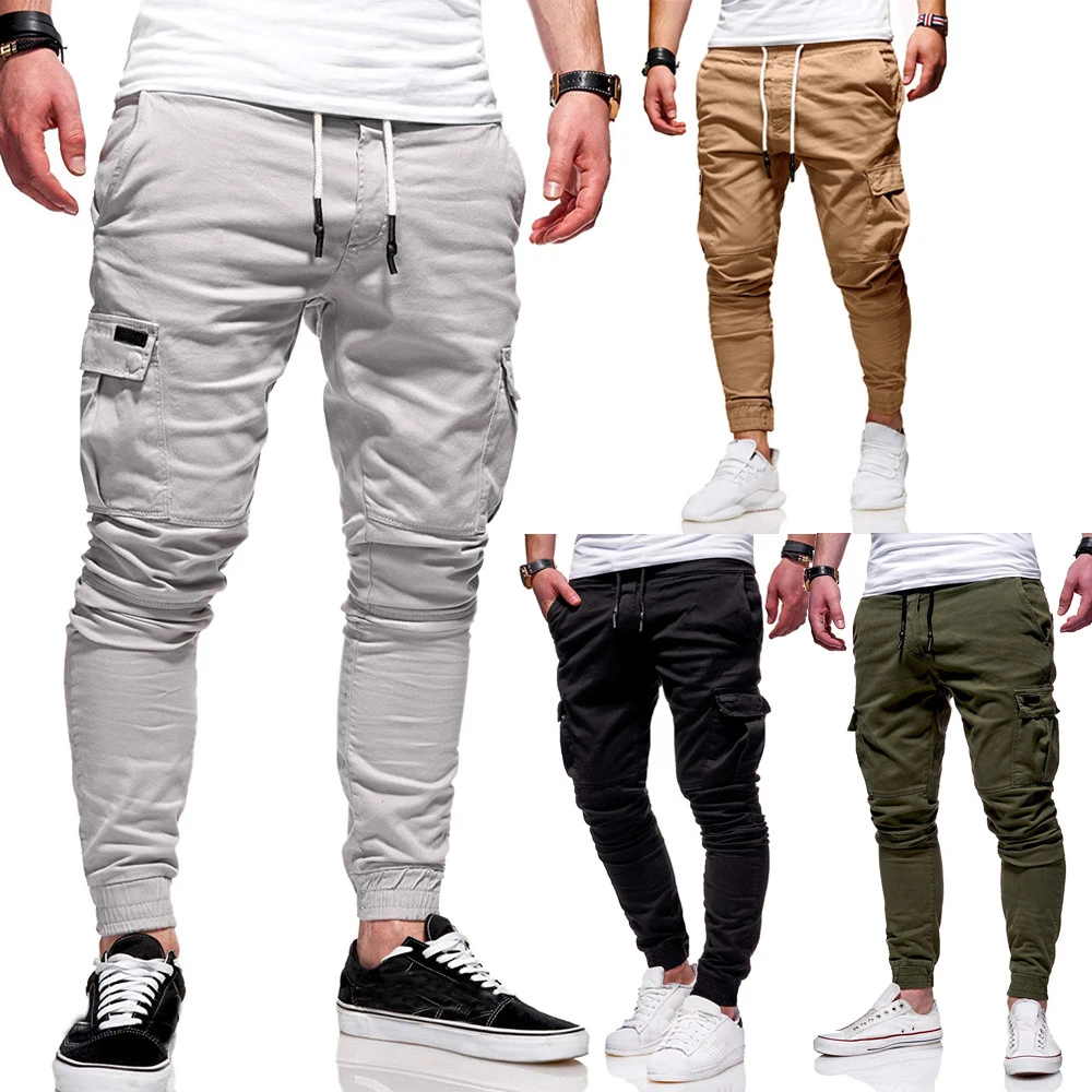 

Men Custom Casual Gym Sport Custom Logo Men Jogger Pants Blank Sweatpants Gym Sport Drawstring Men Pencil Cargo Pants Pants