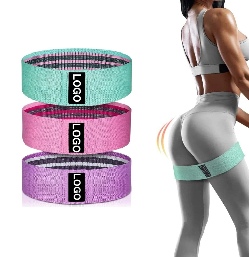 

Custom Logo Yoga Exercise Stretch Hip Circle Resistance Bands Booty Belt for women