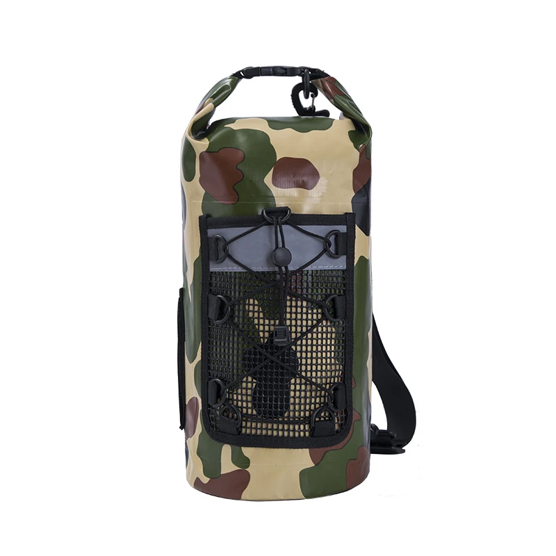 

Outdoor Multifunctional 20Litres Camouflage Waterproof Cylinder Bag Open Water Swim Tow Float Buoy Dry Bag, Green,black,yellow,pink, camouflage or customized