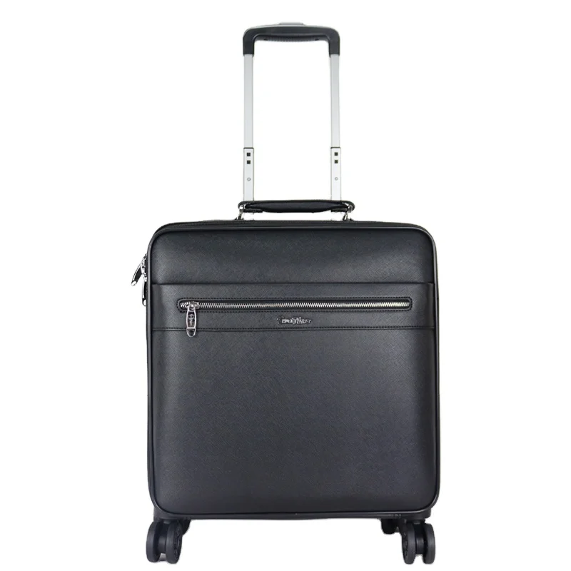 

20 Years Factory Designer pilot bag soft waterproof trolley case bag custom luggage bag trolley on wheels PVC suitcase, Customized