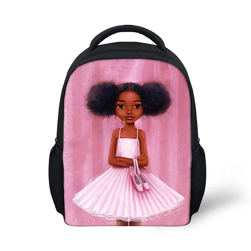 

Black Afro Girl Primary Children School Bags Mochila Brand School Bookbags Bag For Toddlers Backpacks