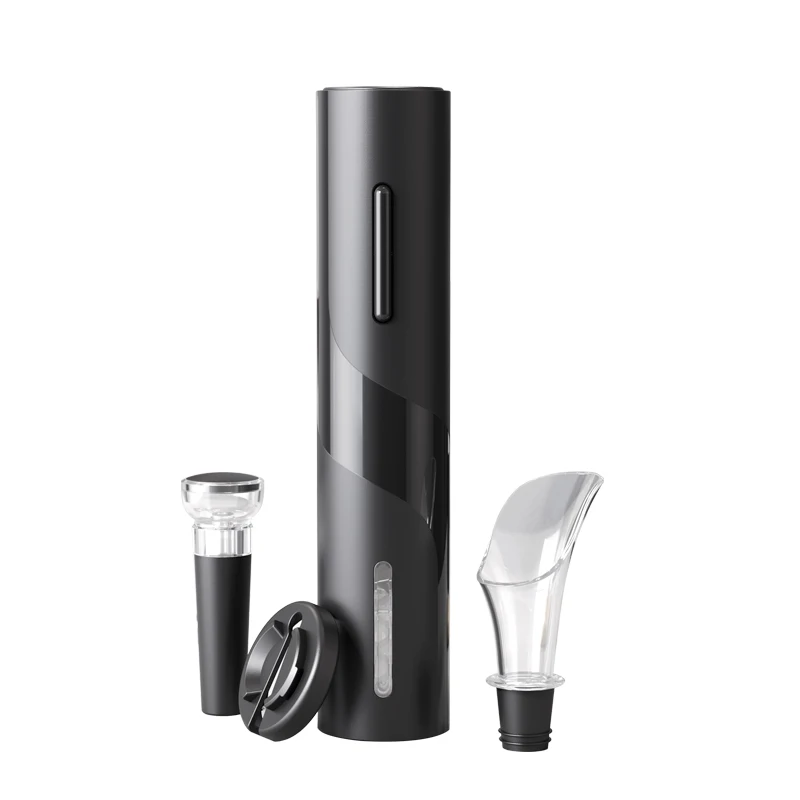 

Luxury new gift set electric bottle opener four-piece household corkscrew pourer automatic bottle opener set decanter