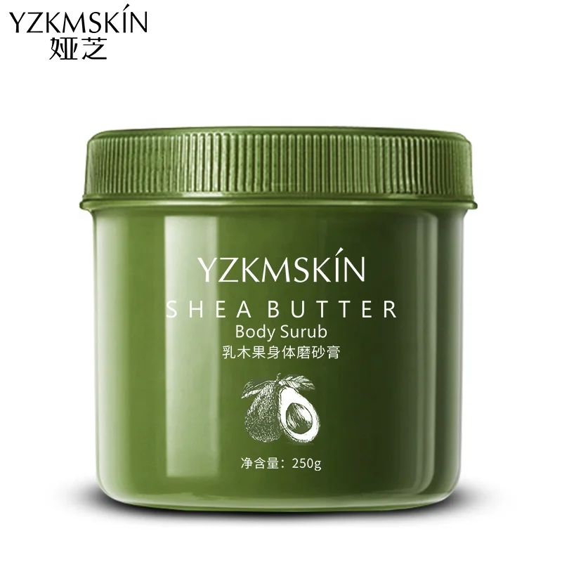 

oem custom label korean high quality honey lightening body scrub Shea Butter fruit vegan body scrub