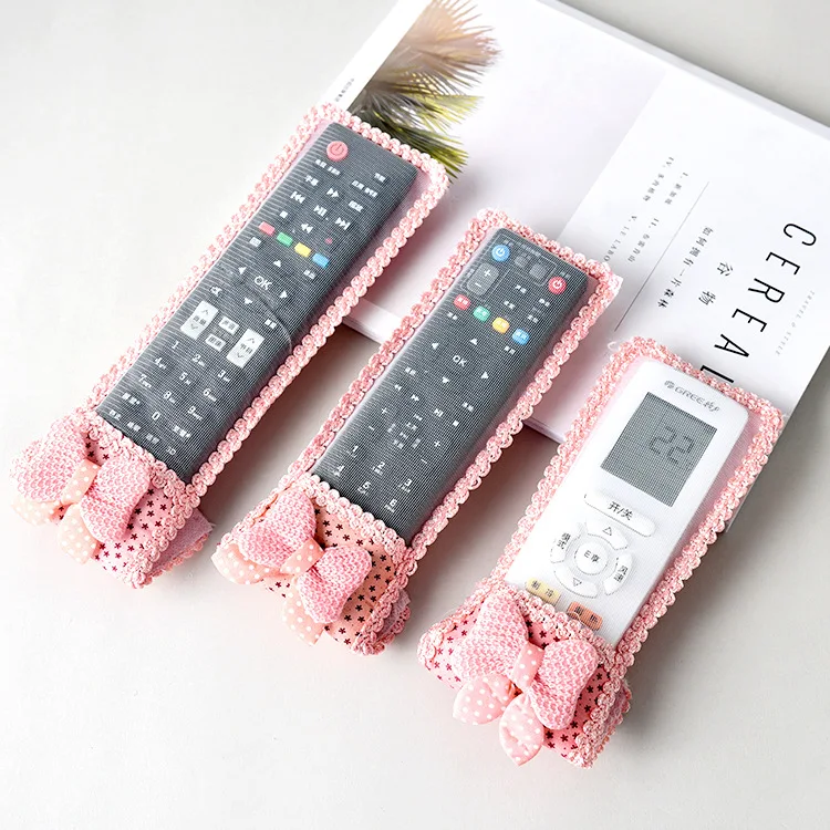 Fabric Lace Video TV Air Condition Remote control Protector Case Cover Waterproof Dust Bags