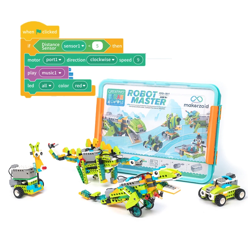 

2.4Ghz Remote Control RC Robot Educational Toys Creative Steam Building Blocks Set Robot Model Legoev3