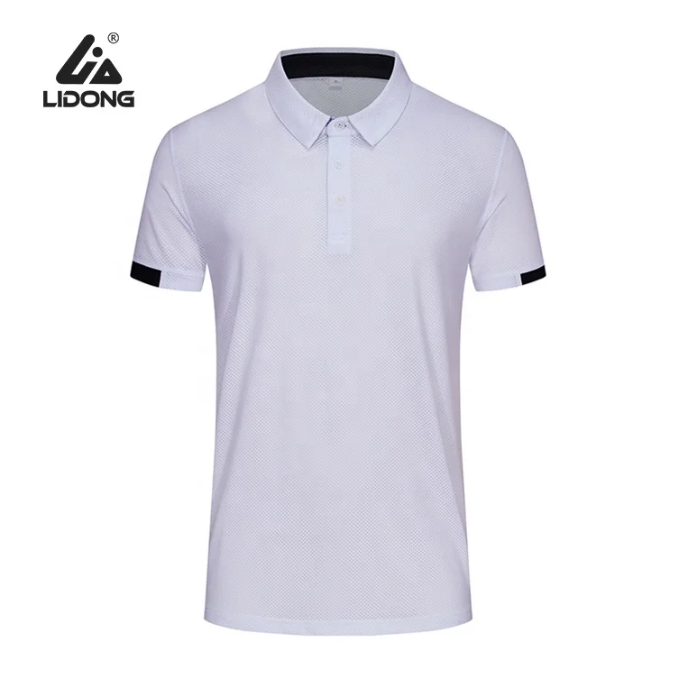 

2020 New Style White Polo Shirt Men Custom Design Short Sleeves Quick Dry Golf Polo Tshirts