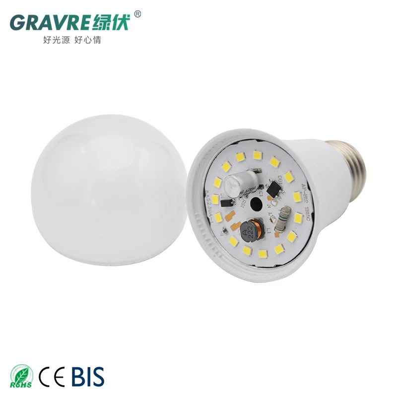 China Manufacture high quality 3W 5W 7W 9W 12W 15W 18W electric  LED DOB Light Bulbs E14 E27 B22 energy saving