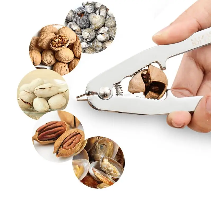 

Home Kitchen Tool Multi Functional Walnut Clams Clip Opening Device Manual Clam Nut Opener Plastic Aluminum Alloy Durable, Multi colour