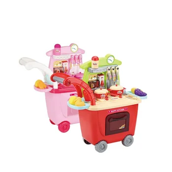 Role Play Kitchen Trolley Kids Toy Set 