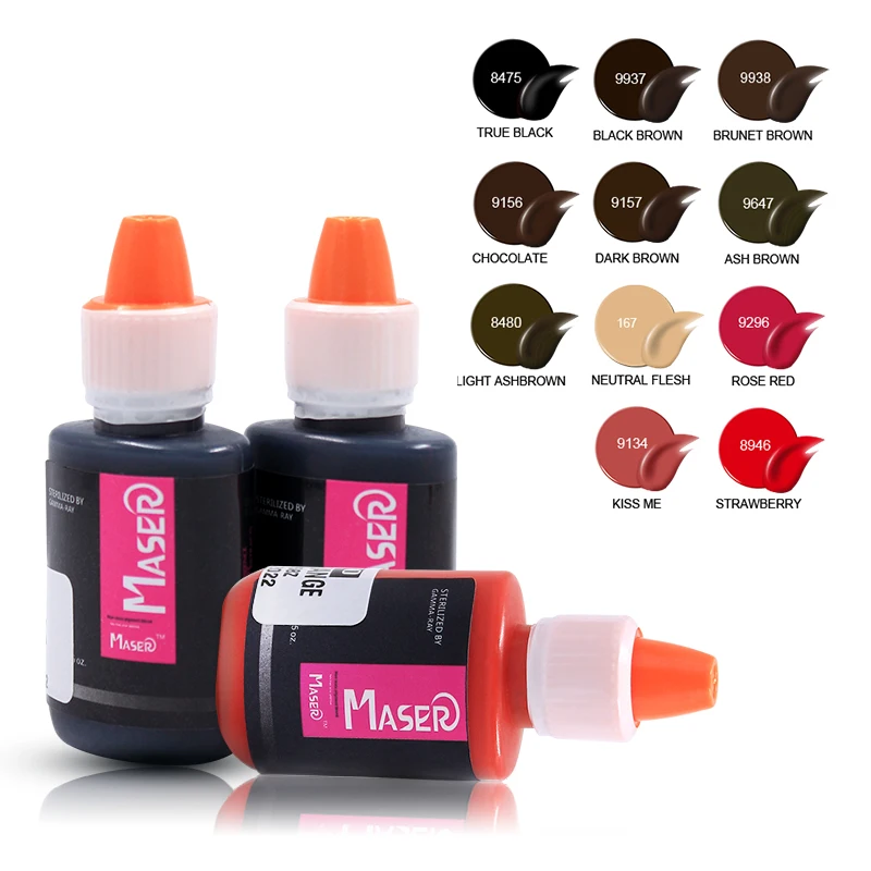 

Maser 29 Colors Permanent Makeup Pigments For Eyebrows lips eyeline and Microblading Beauty use