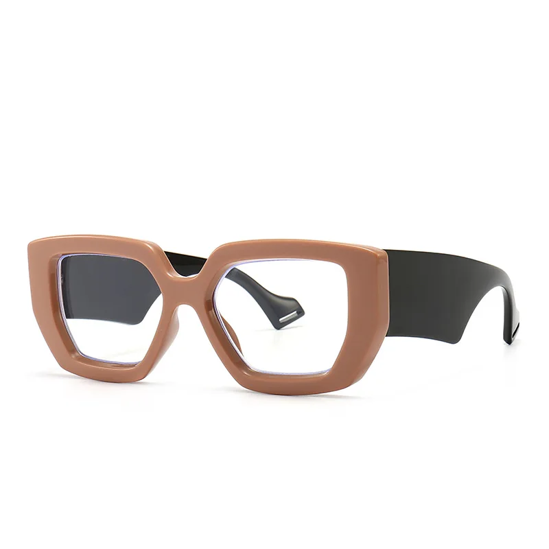 

2021 Fashion Luxury Brand UV400 Oversized Square Sunglasses Retro Thick Frame Clear Lens Men Women Vintage Sunglasses