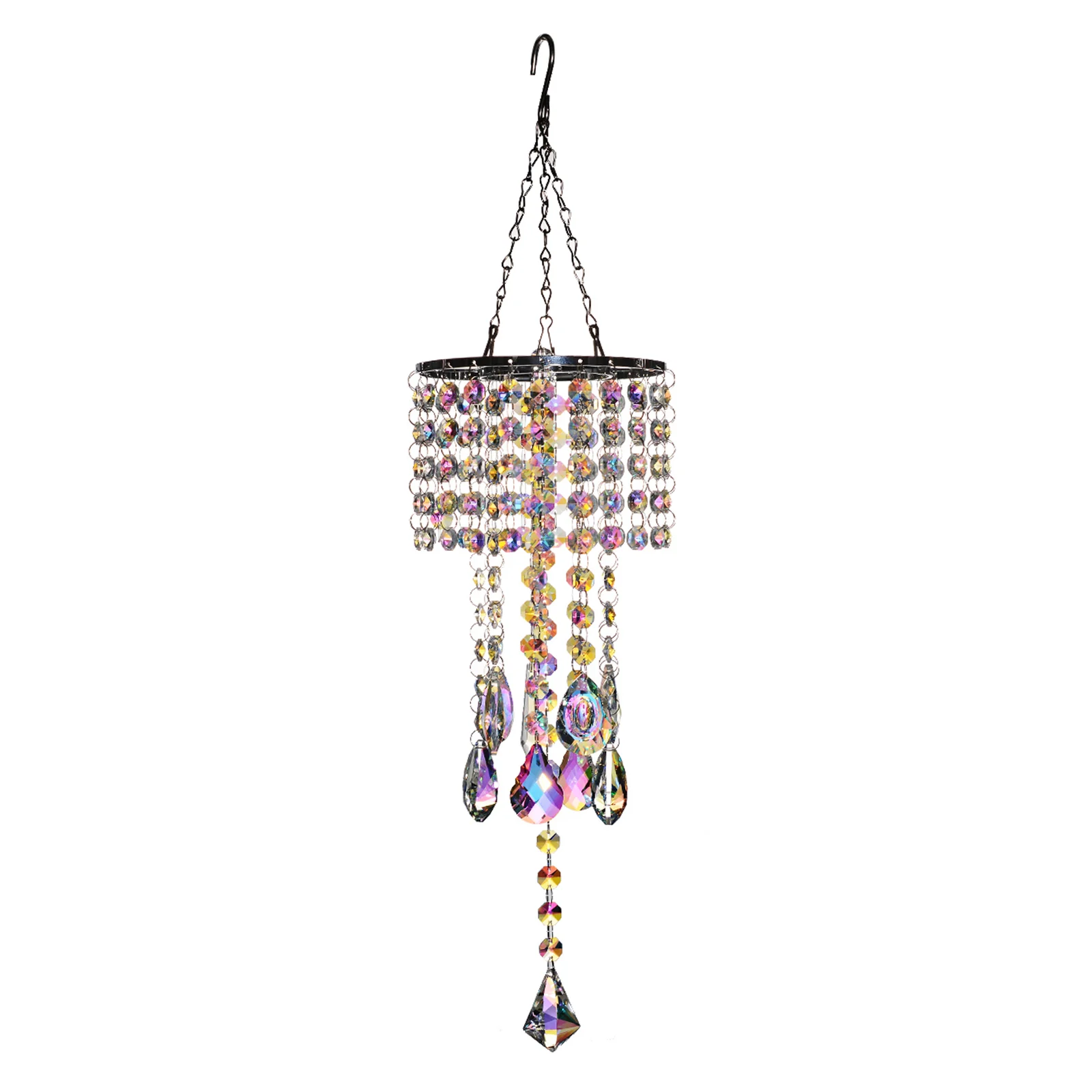 

Chandelier Wind Chimes AB Coating Crystal Prisms Hanging Suncatcher for Pendant Home Decor Gifts
