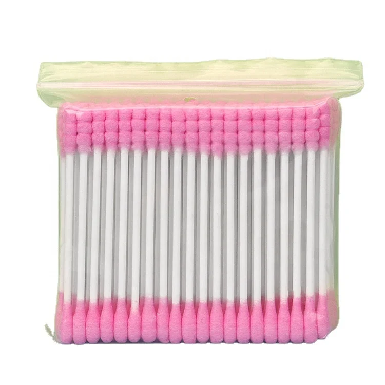 

Makeup baby nose ear cleaning cosmetic Q tip cotton bud double head, 6 color