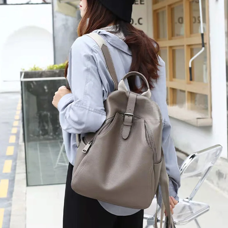 

Fashion Backpack Bag Casual Genuine Leather Back Pack Women Cute Ladies Backpack