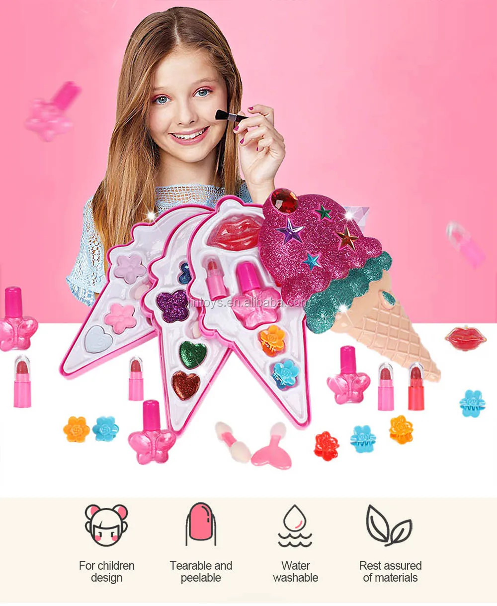 Kids Makeup Princess Tools Set Simulation Baby Make Up Cosmetics Kit