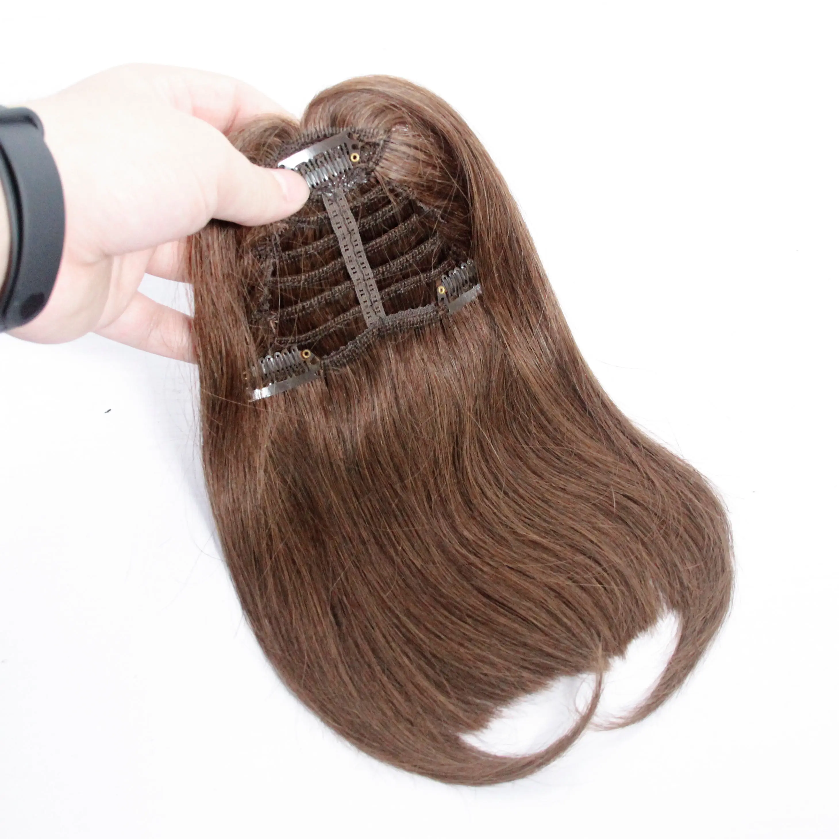 TOP quality cheap Clip in Bang Hair weaving, no shedding remy clip human hair extension for black women