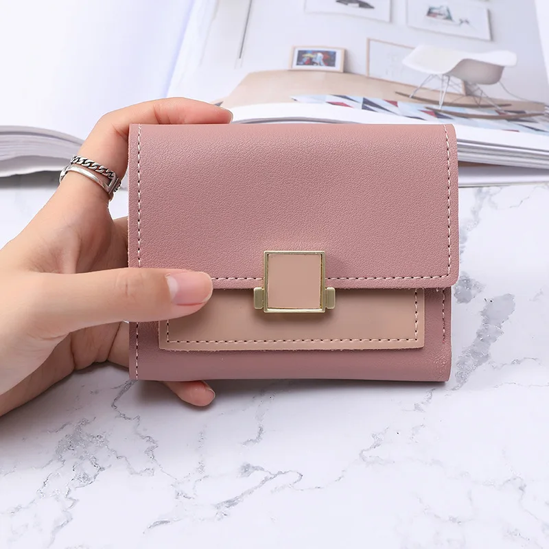 

Lovely Cute Contrast color Mini bags Low price promotion fashion student girls coin purse mini credit card clutch wallet