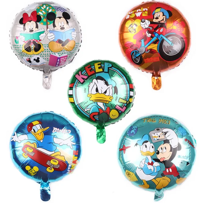 

Free Shipping  Variety Cartoon Mickey Minnie Mouse Donald Duck Balloon Party Balloons, Blue