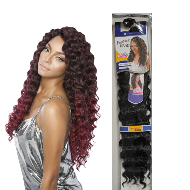 

New Free tress Curly Deep Wave Synthetic hair Bulk Extension Crochet Free tress Bohemian Hair Bundle Extensions