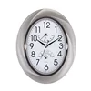 home goods oval shape wall clock plastic cheap wall clock with temperature and humidity