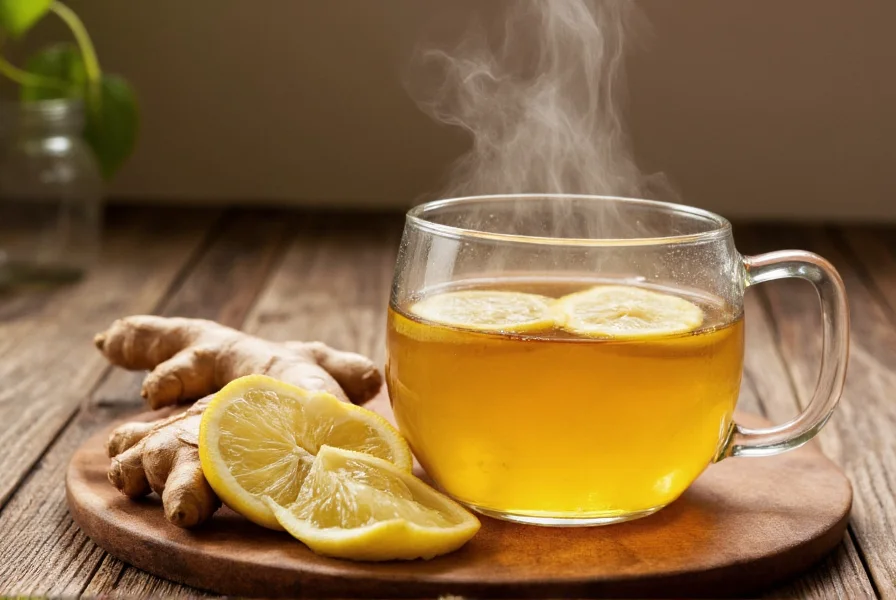 Fresh ginger root and lemon slices in a teapot with steam rising, natural pregnancy remedy