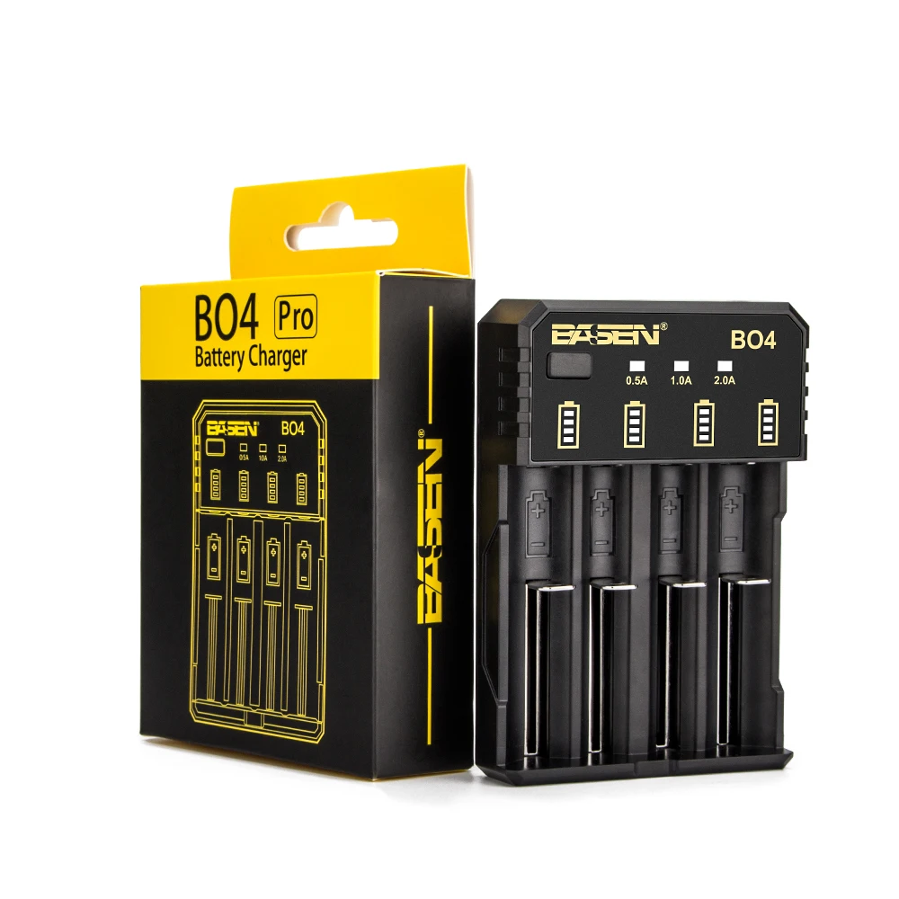 

Basen BO4 18650 4 slots li-ion battery charger with USB interface