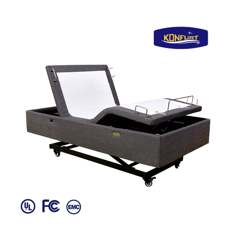 New Model Hilow Adjustable Beds Elevating Bed Electric Rise And Recline Beds With Massage