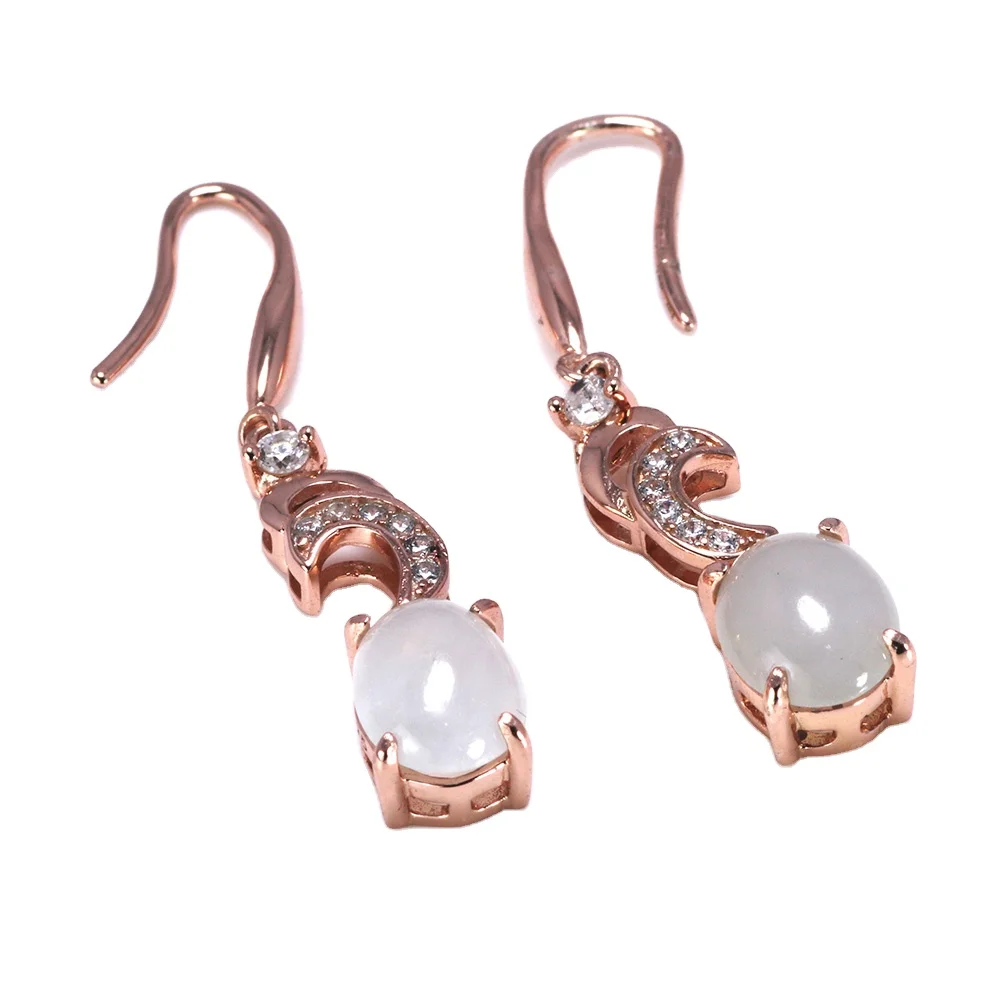 

Gold Plated Korean Fashion Earing Silver 925 Women Stone Earrings