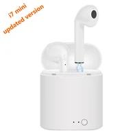 

FREE UPS SHIPPING High Quality I7s (True stereo) earphones V5.0 + EDR Wireless earpods bluetooth black / white mini earpods
