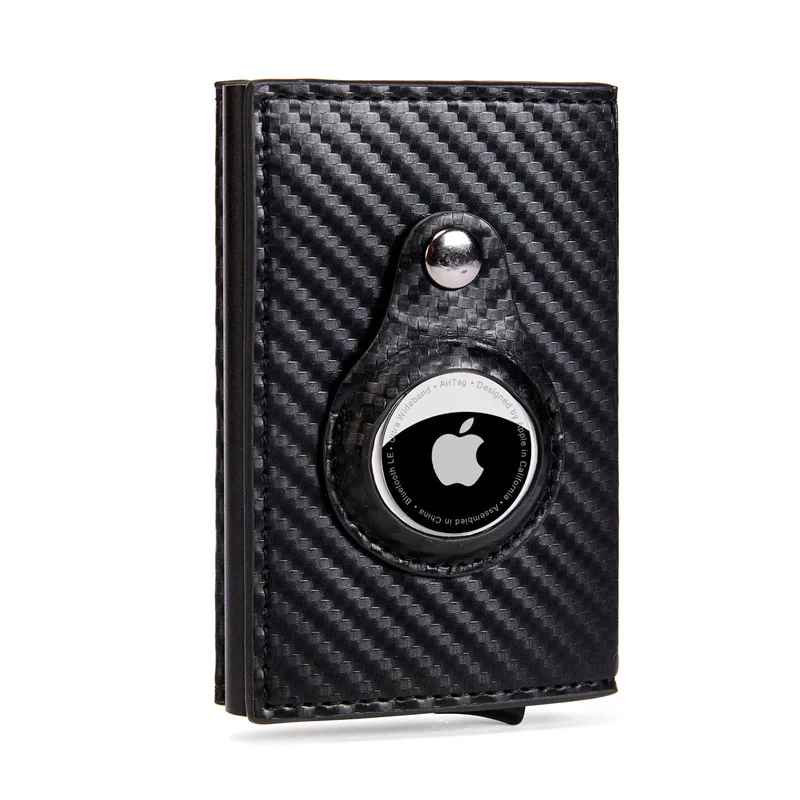 

New Design Carbon Fiber Case for Airtag Wallet Card Case for Airtag, Black