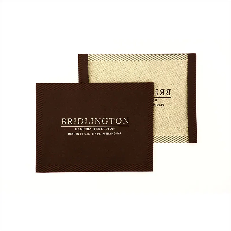 
Custom Private Exclusive Luxury Apparels Garment Damask Woven Tag Label For Clothing Manufacturer 