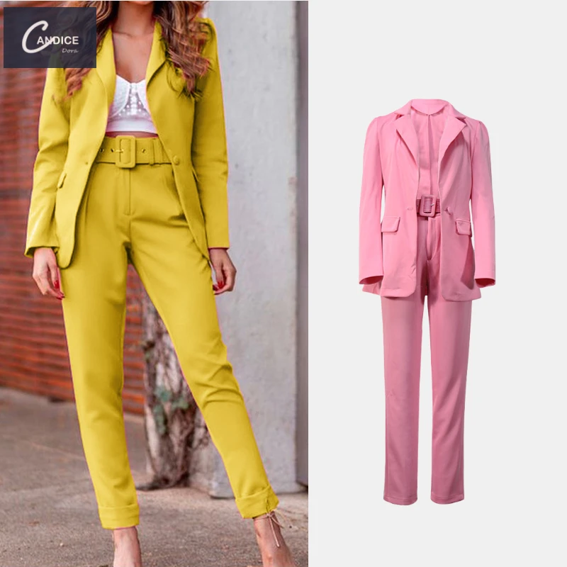 

Candice Spot 2021 autumn and winter new European women's jacket casual fashion long sleeve blazer suit